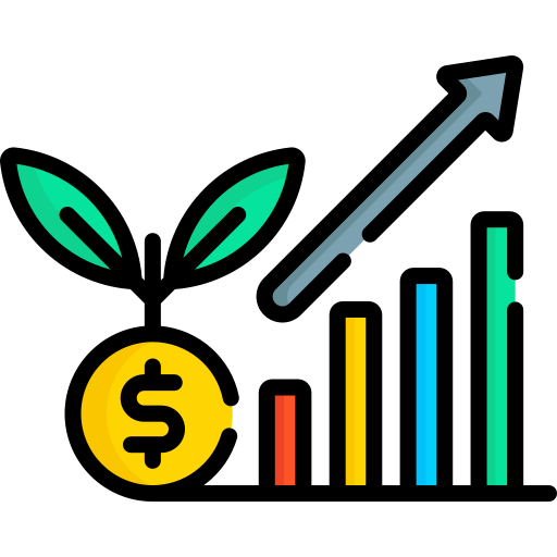 About us 11 The financial growth of students at Volchart Stock Market Institute, featuring upward-trending charts and a student gaining financial knowledge.