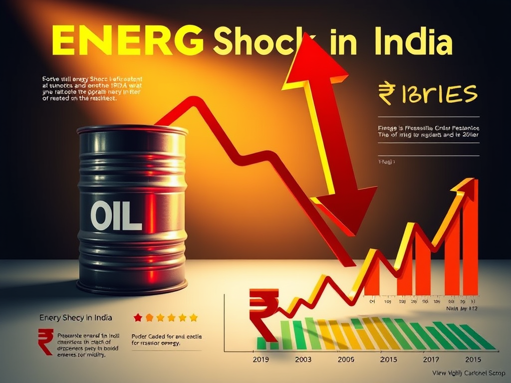 ⚡ Energy Stock in India – What It Means for Stocks, Inflation & the Rupee 🇮🇳💰 1 Energy Stock in India infographic showing impact of rising oil prices on rupee, inflation, and stock market.